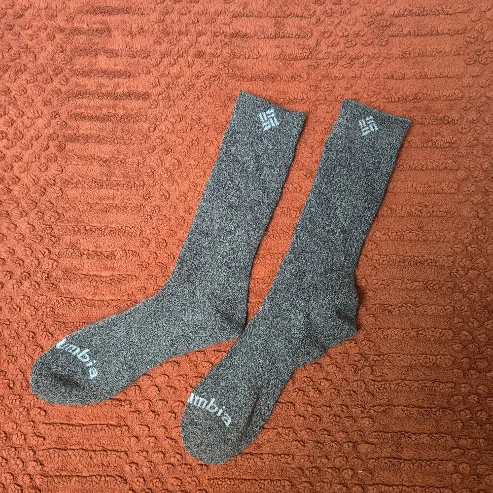 Soft Wool Gray Columbia Crew Socks